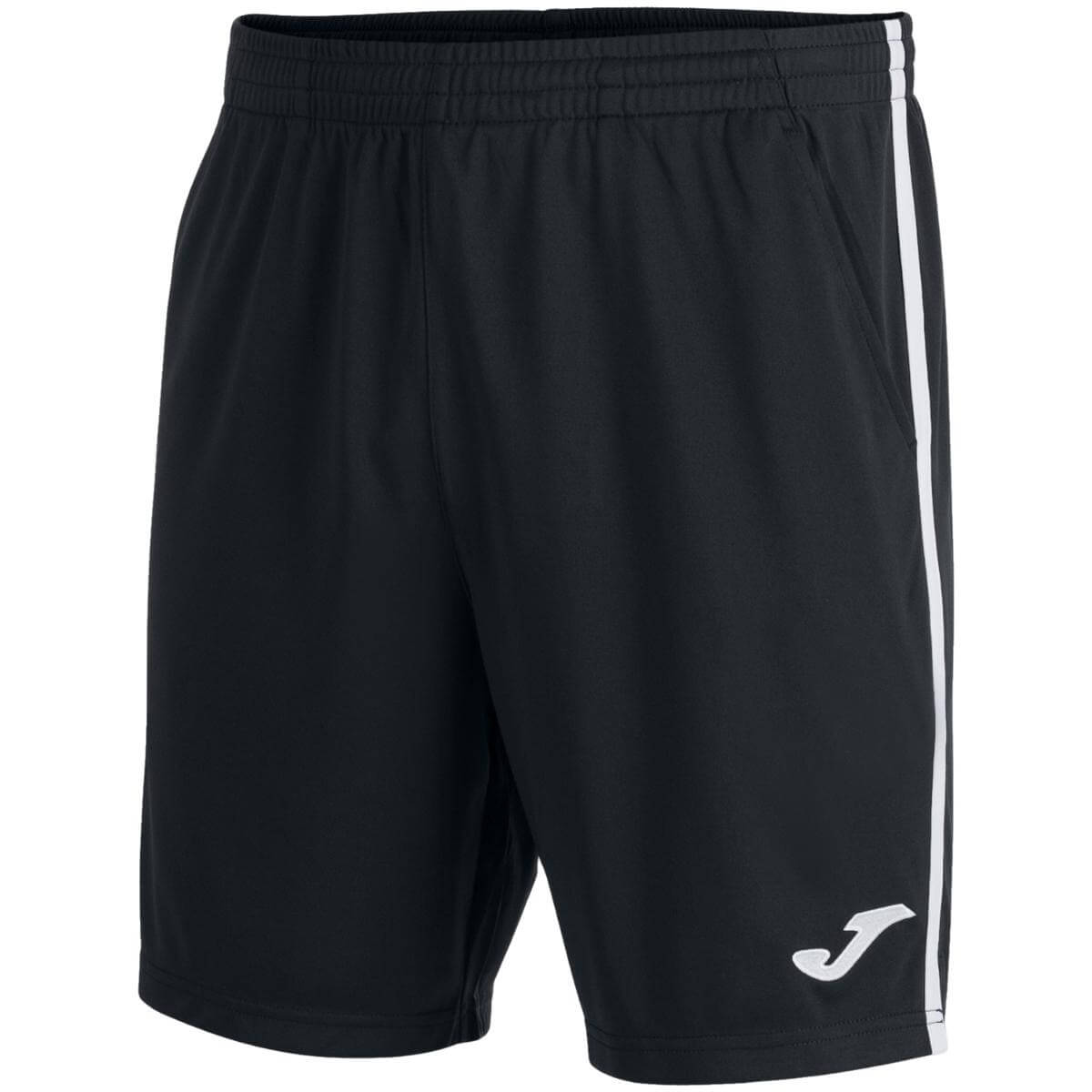 Short Joma Open III Negro Franjas Blancas