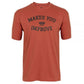 Polera Nox Basica Rojo Teja Letras Negras