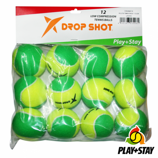 Drop Shot Play+Stay Pelota Stage 1 - Bolsa 12 pelotas