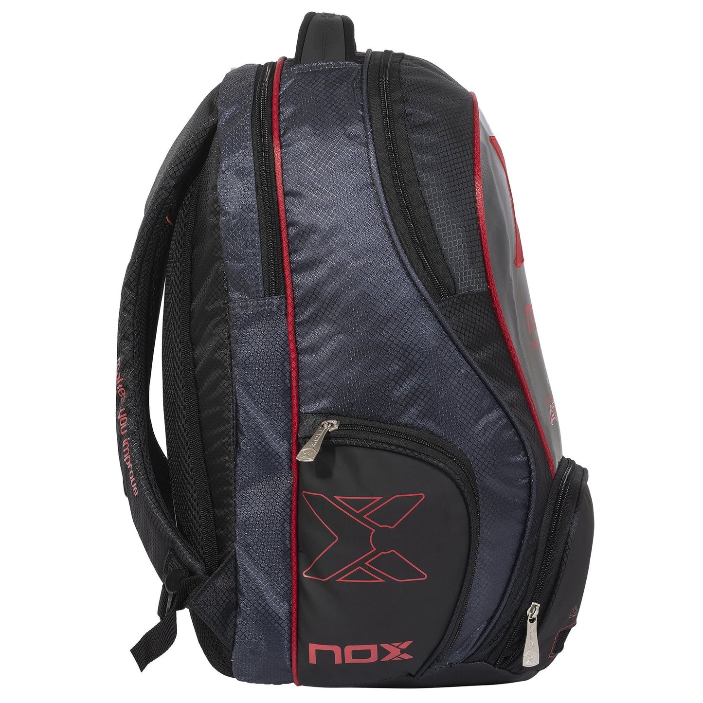 Mochila Nox AT10 Street Negra Logo Rojo