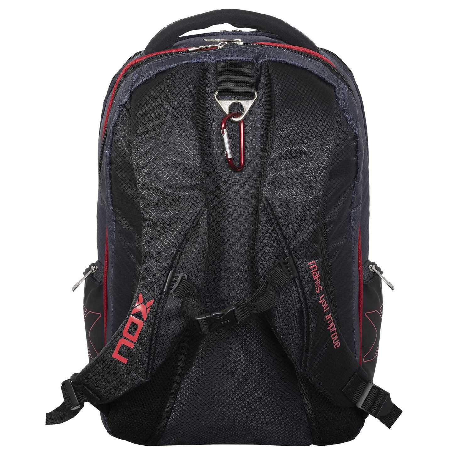 Mochila Nox AT10 Street Negra Logo Rojo