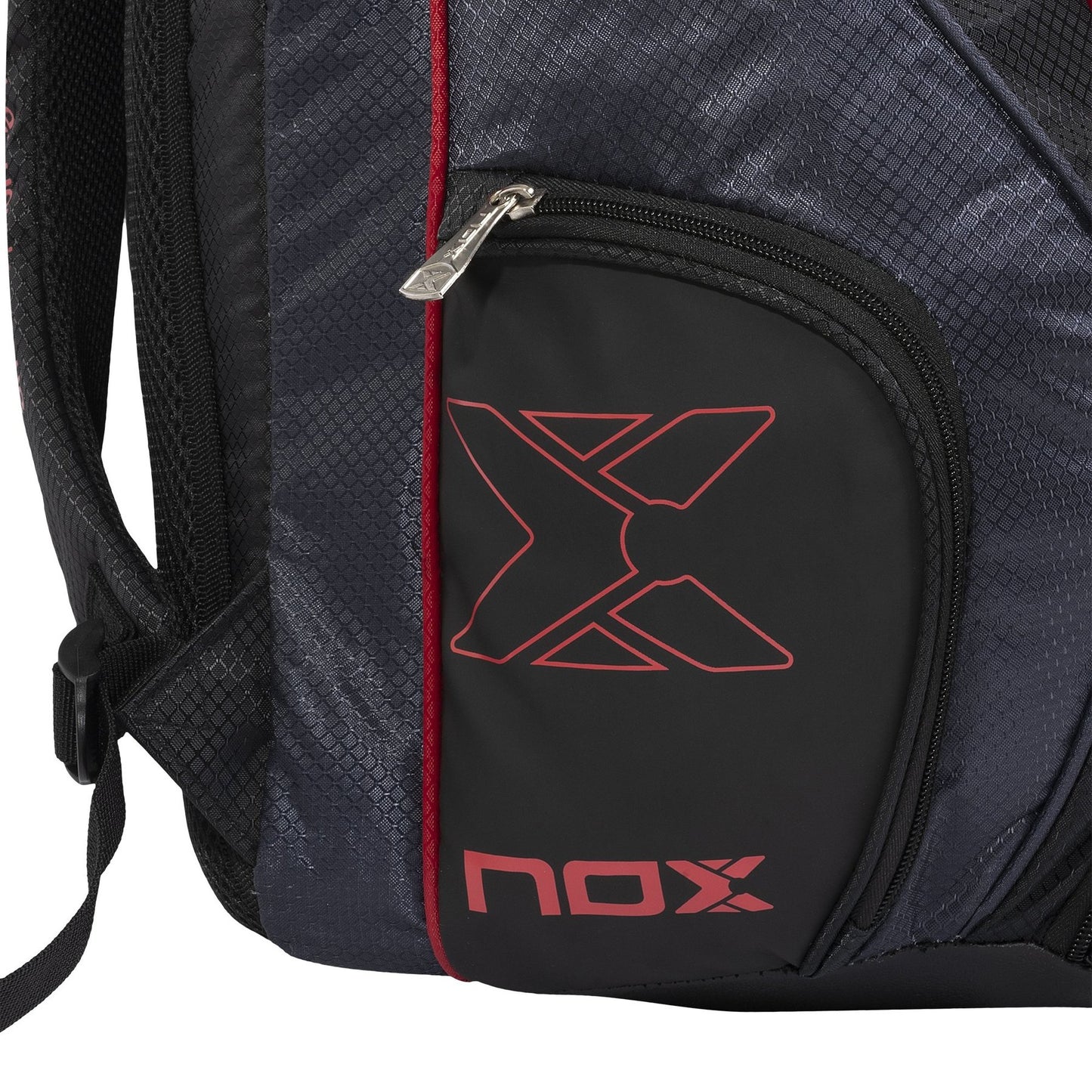 Mochila Nox AT10 Street Negra Logo Rojo