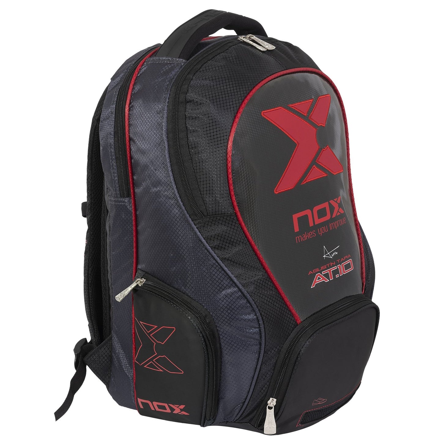 Mochila Nox AT10 Street Negra Logo Rojo