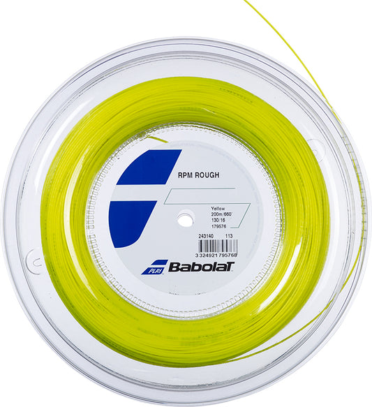 Rollo de Cuerda Babolat RPM Rough Amarillo 1.25 (200 mts)